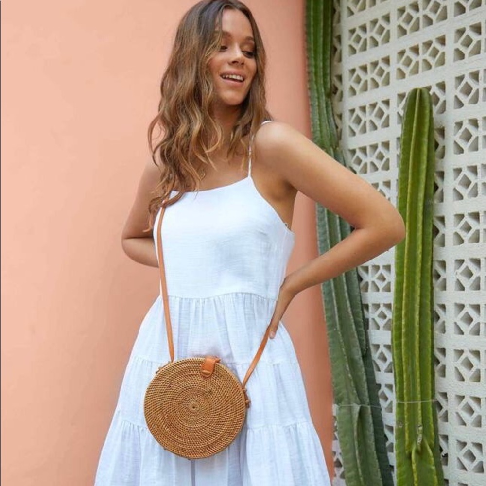 Woven Rattan Purse